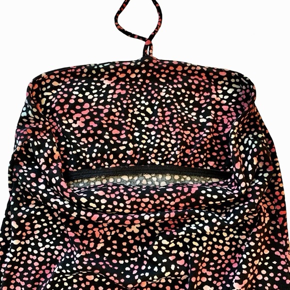 Guess Black & Pink Built-in Bra Halter Top Size M - Picture 5 of 7